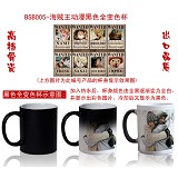 One piece anime hot and cold color cup