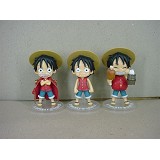 One piece lully anime figures(3 a set)