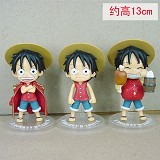 One piece lully anime figures(3 a set)