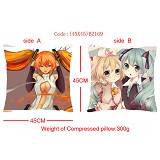 Miku anime double face pillow