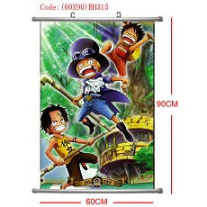 One piece anime wallscroll