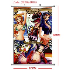 One piece anime wallscroll