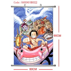 One piece anime wallscroll