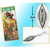 One piece leaf-shaped keychain