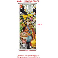 One piece anime wallscroll