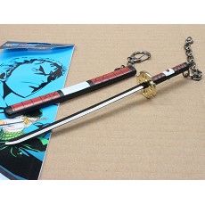 One piece anime knife keychain