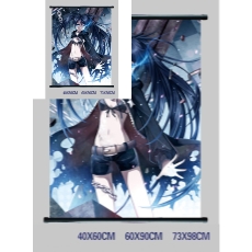 Black rock shooter anime wallscroll