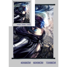 Black rock shooter anime wallscroll