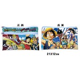 One piece anime canvas pen bag