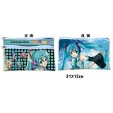 Miku anime canvas pen bag