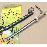 One piece anime knife keychain