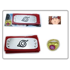 Naruto cos headband+ring