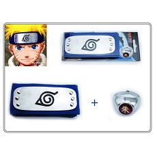 Naruto cos headband+ring