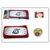 Naruto cos headband+ring