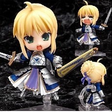 Q style Fate saber anime figure(121#)