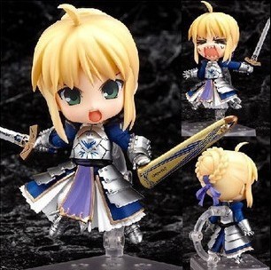 Q style Fate saber anime figure(121#)