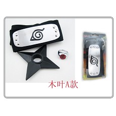 Naruto anime weapon+ring+headband
