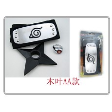 Naruto anime weapon+ring+headband