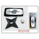 Naruto anime weapon+ring+headband