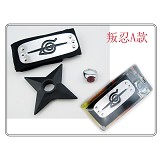 Naruto anime weapon+ring+headband