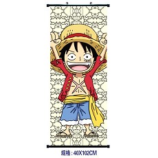 One piece luffy anime wallscroll