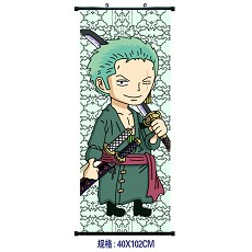 One piece zoro anime wallscroll