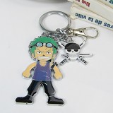 One piece zero anime keychains