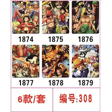 One piece anime mouse pad(6pcs a set)