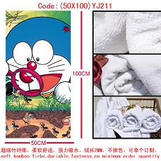 Doraemon anime bamboo fiber bath towel