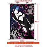 Black rock shooter anime wallscroll