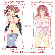 The sexy girl anime double sides pillow(40X100)