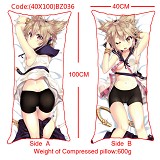 The sexy girl anime double sides pillow(40X100)