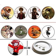 Attack on Titan anime pins(8pcs a set)X196