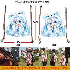 Miku anime drawstring bag/backpack