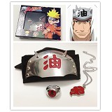 Naruto anime cos headband+ring+necklace