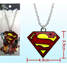 Superman logo necklace