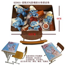 The Smurfs anime rubber table mat