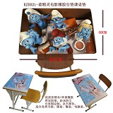 The Smurfs anime rubber table mat