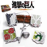 Attack on Titan anime pins+neckalce+ring