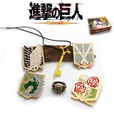 Attack on Titan anime pins+neckalce+ring