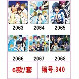 Free! anime mouse pads(6pcs a set)