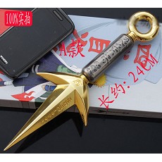 Naruto cosplay metal weapon kunai(gold)