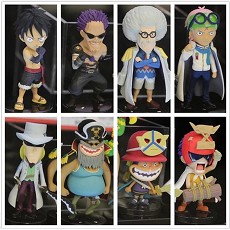 One Piece anime figures(8pcs a set)