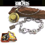 One Piece Ace anime necklace+bracelet