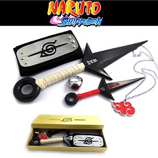 Naruto cos weapns+necklace+ring+headband