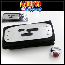 Naruto anime cos headband+ring