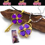 Shugo Chara lovers anime necklace(purple)