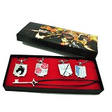 Attack on Titan anime necklaces set of 5pcs