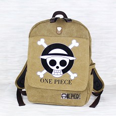 One Piece anime canvas backpack bag