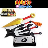 Naruto anime cos headband+6pcs weapons a set
